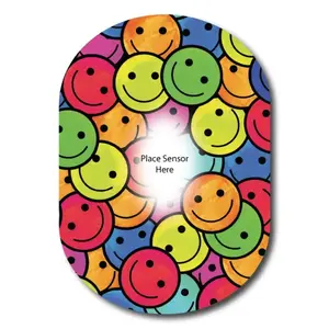Colorful Smiles Underlay Patch for Sensitive Skin - Dexcom G6
