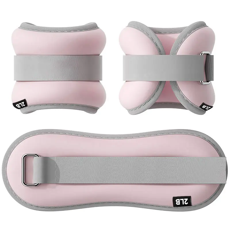 Weighted Ankle Straps - Unisex Mercerized Cotton Adjustable Gym Stuff with 1/2/3/5 lbs (2 lbs per Pair) Durable Ankle Loads, Functional, Moisture-Absorbent, Breathable, Secure Closure Keeps Loads in Place for Weight Training