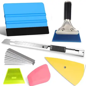 Window Film Kit - 18 Pcs Window Privacy Film Installation Tools with Free Window Privacy Film, Easy to Apply Glass & Car Windows Tint Kit, Includes Felt Squeegee, Film Knife