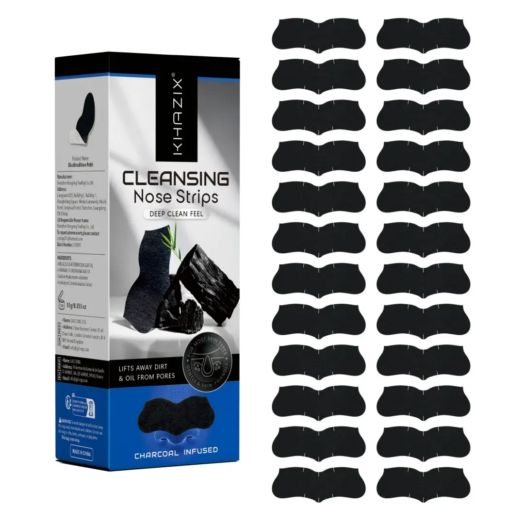 10/30 Pieces Nose Pore Strips, Charcoal Infused Hyaluronic Acid Nasal Strips, Deep Cleansing for Blackheads & Sebum Absorption, Daily Skin Care Essentials