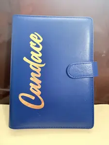 Our A5 journal is customizable, leather and have a magnetic buckle