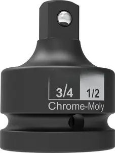 3/4-Inch Impact Socket Adapter, 3/4" Female x 1/2" Male Reducer | Chrome-Molybdenum alloy steel = Fully Impact Rated (LX-402)