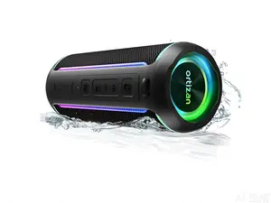 Ortizan X30 Portable Bluetooth Speaker (3rd Gen) – 40W Loud Bass for Pool Parties & Outdoor Adventures, IPX7 Waterproof, 30-Hour Battery, Beat-Synced LED Lights, Wireless Stereo Pairing, Black