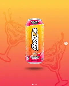 Ghost Energy Drink Strawbango Strawberry Mango 16 fl oz Cans Pack of 4 Zero Sugar Gluten-Free Vegan Friendly Focus Enhancing