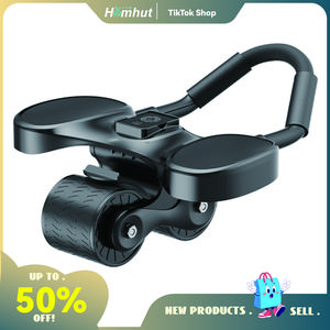 New Ab Roller Wheel with Timer & Knee Mat,Automatic Rebound Abdominal Wheel with Elbow Support Ab Workout Equipment for Strengthening Core Muscles Abs Exercise Roller for Women Men