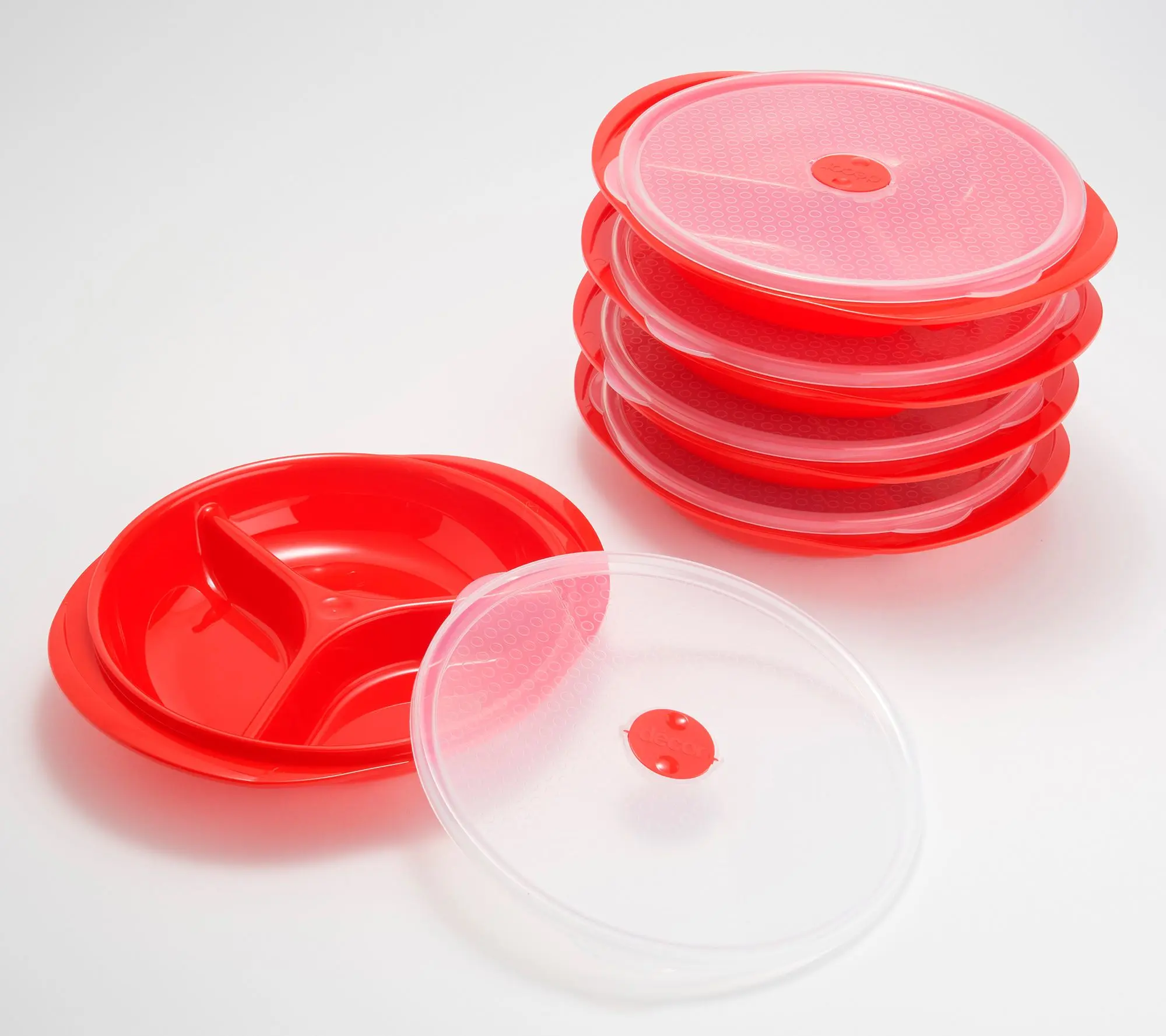 Decor Set of 5 Segmented Microwave Plates Decor Set of 5 Segmented Microwave Plates