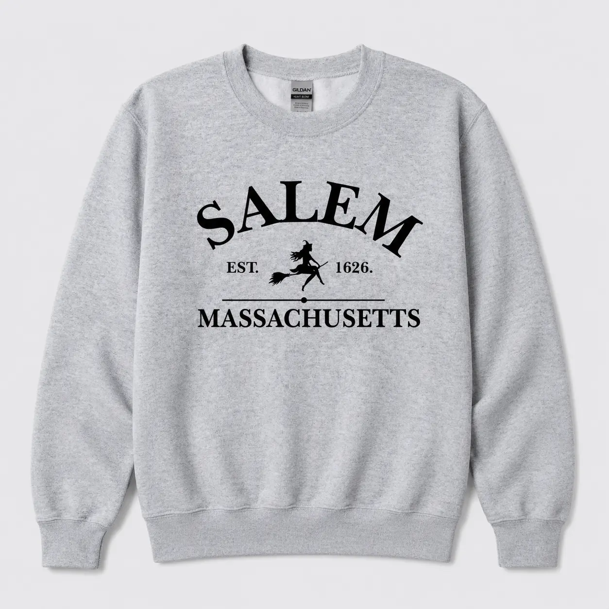 Salem Massachusetts Sweatshirt, Vintage Witch Crewneck, Est 1626 Graphic, Halloween Fall Outfit