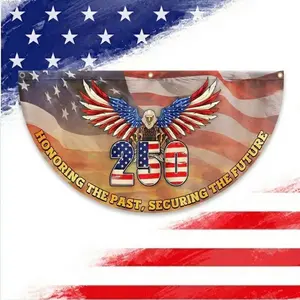 Patriotic Eagle Banner USA Flag Wall Decor, American Independence Day Decoration, 4th of July Party Banner, Vintage USA Eagle Flag Decor