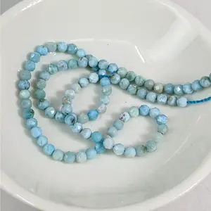 Larimar Faceted  3 mm Bead 12 pack #LV3614