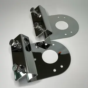 45-Degree Clamp Mounts for Watermelon Lights - 2Pcs Stainless Steel Under Glow Brackets, No-Drill Design for Trucks & RVs