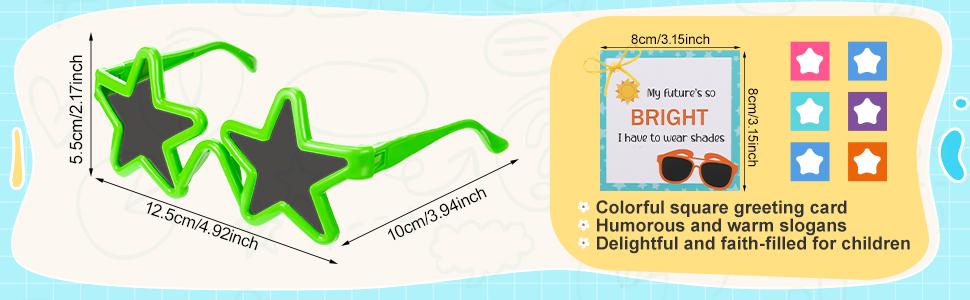 24/48Pcs Kids Graduation Party Sunglasses Preschool Student Class Present with Blessing Cards Kindergarten Graduation Favors for Graduation Party Ceremony Wedding Birthday End of The Year Class Gift Exchange Star 24/48Pcs Kids Graduation Party Sunglasses Preschool Student Class Present with Blessing Cards Kindergarten Graduation Favors for Graduation Party Ceremony Wedding Birthday End of The Year Class Gift Exchange Star
