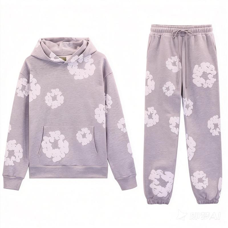 Denim Tears Unisex Fashionable Foam Cotton Printed Hoodie & Sports Suit Classic European and American Style Comfortable Durable Versatile for Multiple Occasions All Seasons