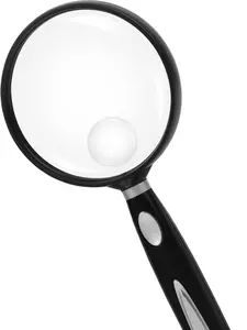 Handheld Reading Magnifier, 10X 30X Magnifier, 75mm Shatterproof Lens, Non-Slip Handle for Adults Close Work, Seniors Reading and Kids Nature Exploration, Hobby Observation, GL-AH Magnifying Glass Desk Accessory Office Gadgets