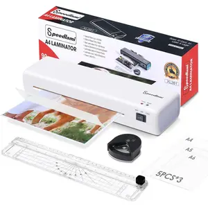 90 Seconds  preheat, 4 in 1 Laminator Machine, laminator,A4 Laminating Machine Hot & Cold with Paper Trimmer & Corner Rounder,9 Inch Thermal Laminator Machine for  Office