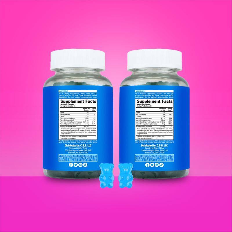 CBB Women's Support Supplement Double Pack - 120 Berry Flavored Gummies with Essential Vitamins & Herbal Extracts - Vegan Gluten Free - 2 Months Supply