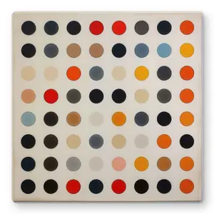 212 MAIN Muted Circles Artistic Geometric Aluminum Wall Artwork - 16x16 in, Lightweight Metal Print, Modern Minimalist Inspirational Room Decor for Bedroom that Sparks Conversation