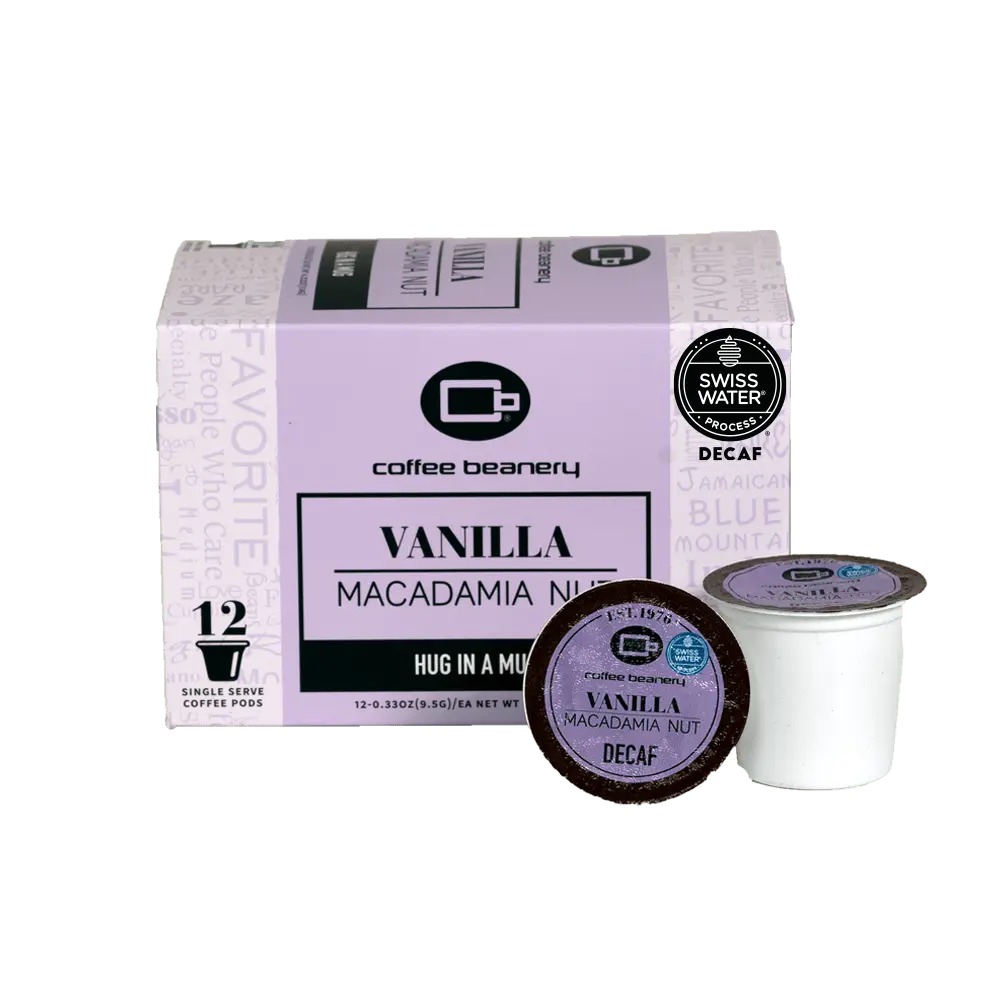Vanilla Macadamia Nut Flavored Decaf Coffee Pods Vanilla Macadamia Nut Flavored Decaf Coffee Pods