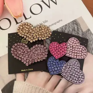 4 Pcs Fashionable and Casual Hair Clips for Mother and Daughter, Heart Shape Hair Accessory, Suitable for Ponytail and Bun