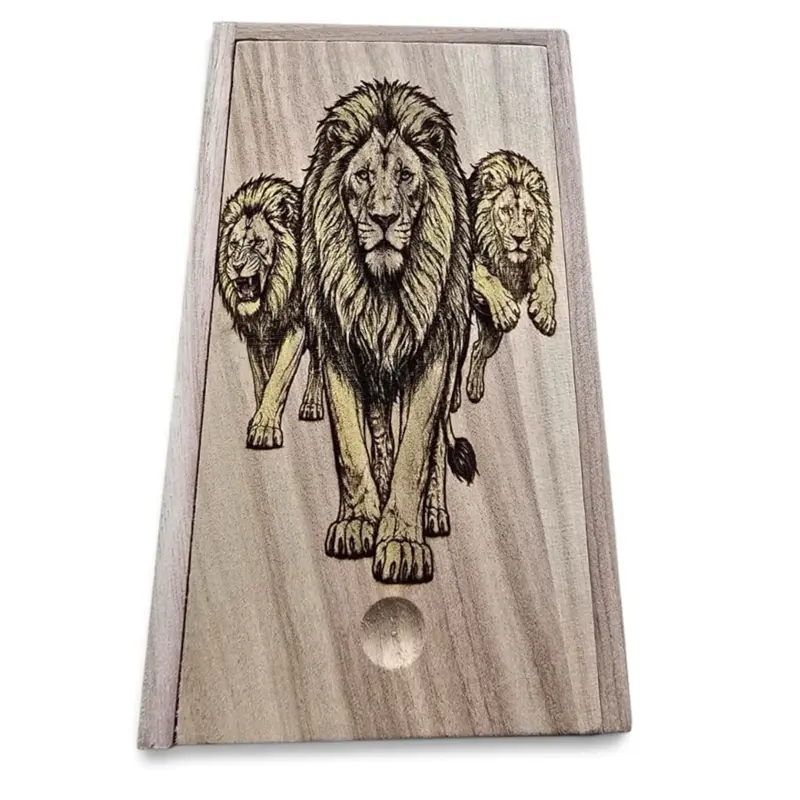 Lion Personalized Wooden Keepsake Box – Gift Ready – Optional Matching Keychain
