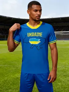 2026 Football World Cup Ukraine Soccer Jersey Sport T-Shirt Unisex Blue National Team Element Printed Short Sleeve Fan Essential