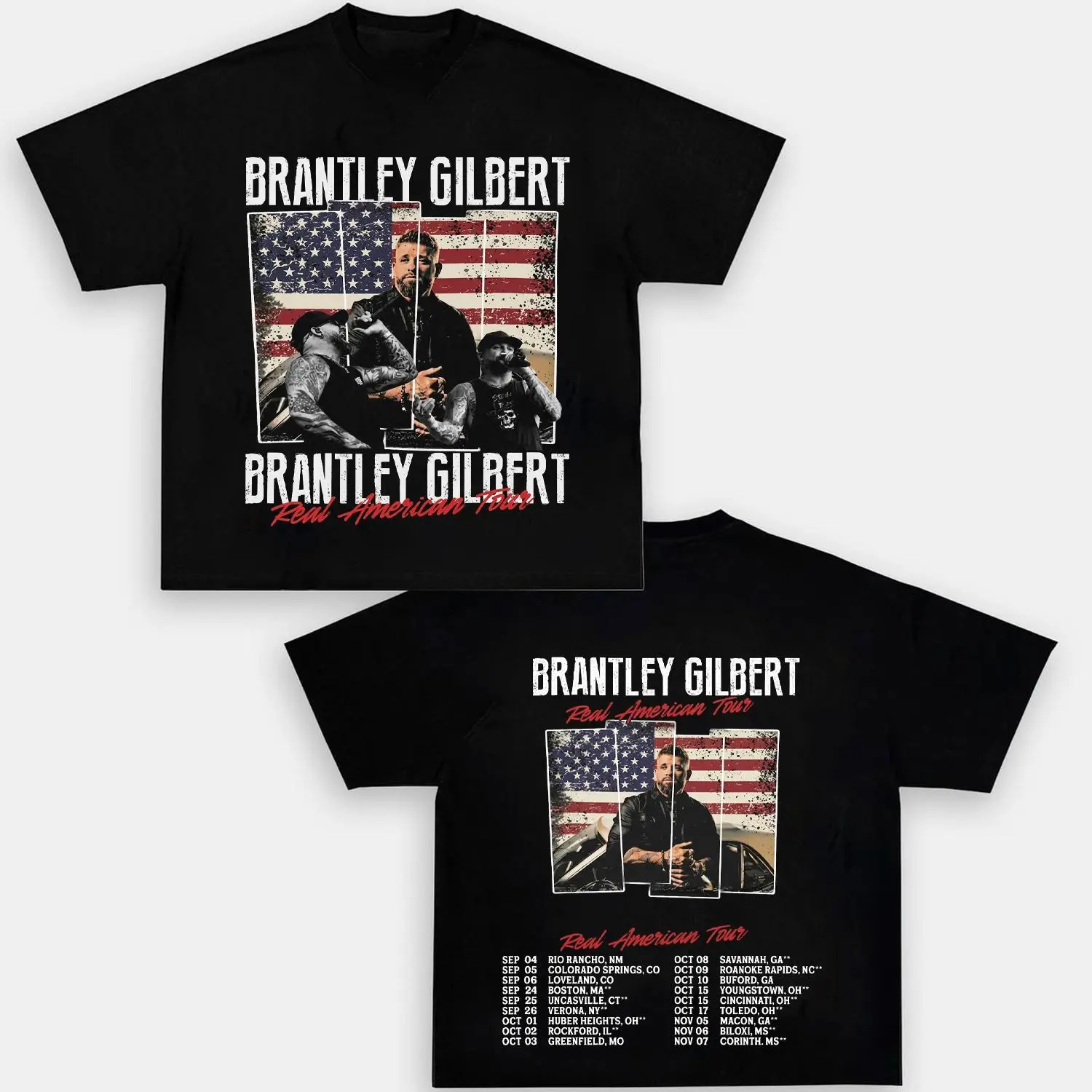 Brantley Gilbert Bottoms Up Single Era Graphic Tee Regular Fit Country Outlaw Streetwear HY5838