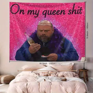 One piece of Burtlam funny joke pattern tapestry, a home wall decoration, decorative tapestry, birthday gift, decoration for living room and office.