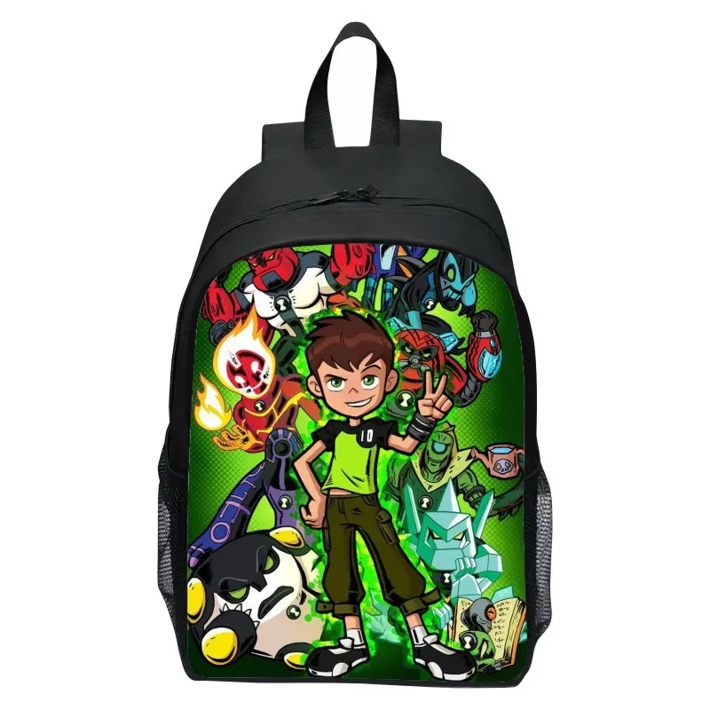 Bioworld Ben 10 Omnitrix Backpack, 16-Inch Large Capacity School Backpack, Alien Force Laptop Bookbag for School, Travel & Everyday Adventures