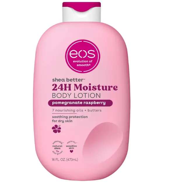 eos Shea Better 24H Moisture Body Lotion- Pomegranate Raspberry, 16 fl oz