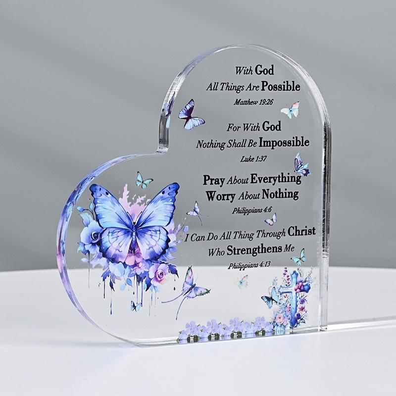 Acrylic  Heart Ornament, Heart-shapedSouvenir  & Anniversary Gift for Mother, Friendsand  Lovers