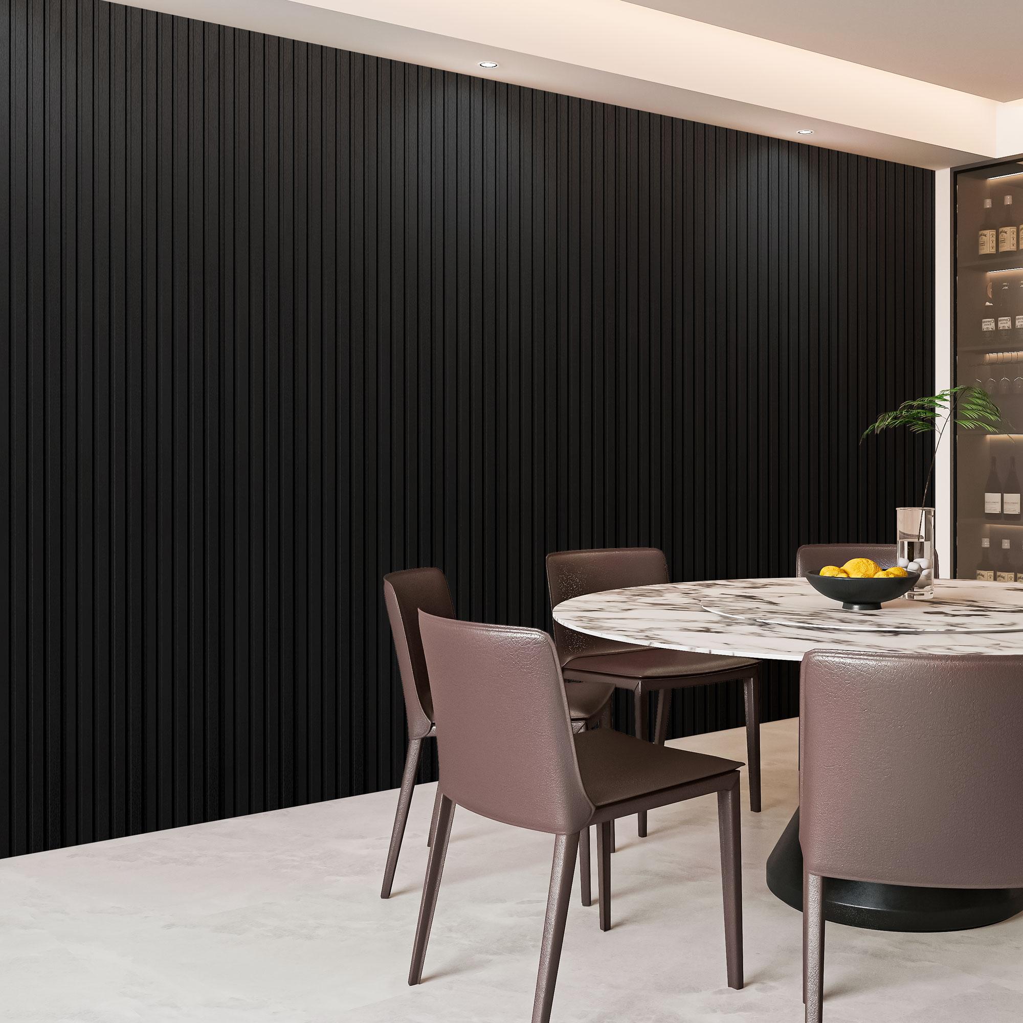 【New】Art3d  6-Pack 3D Textured MDF Wood Slat Wall Panels, 94.6" x 7.4", Covers 28.91 Sq.Ft., DIY Interior Wall & Ceiling Decor Panels