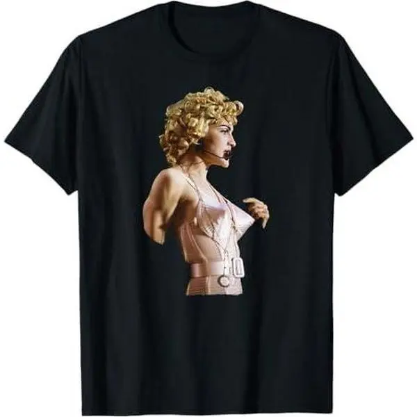 Madonna In Pink Cone Bra Corset By Stephen Wright T-Shirt