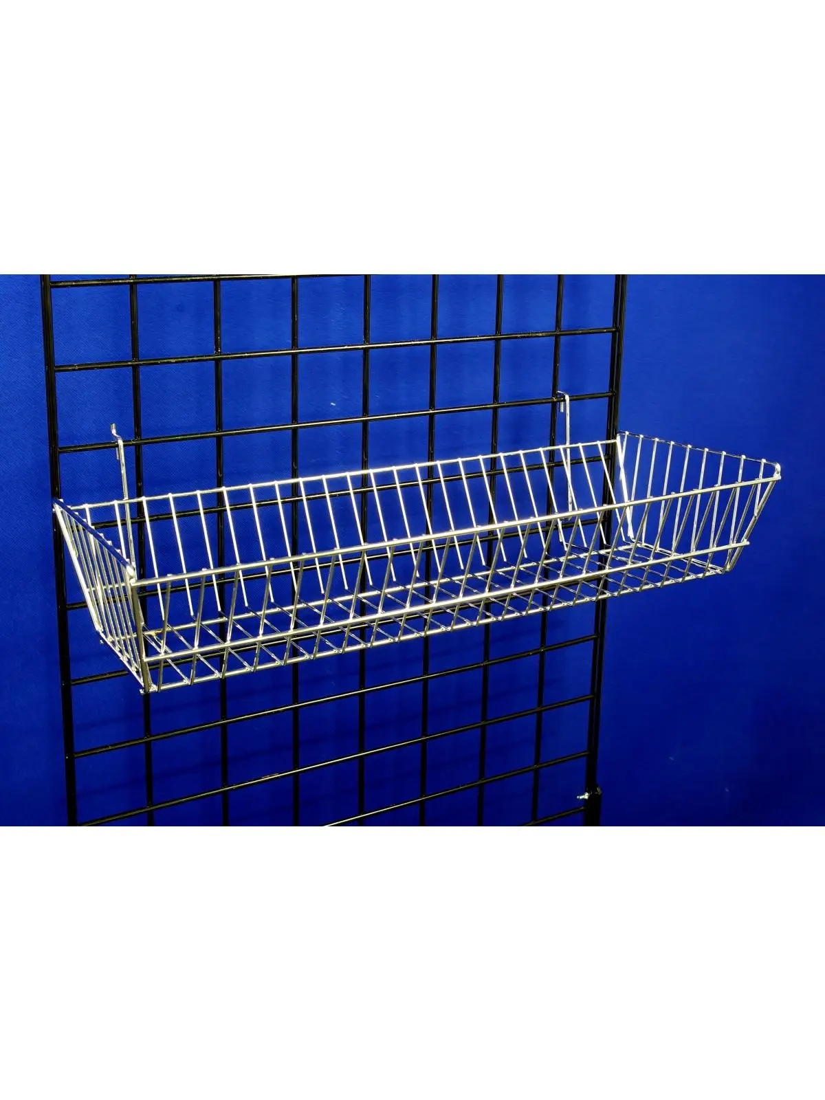 AMKO BSK12-CH 24 x 10 x 5 in. Double Sloping Basket, Chrome