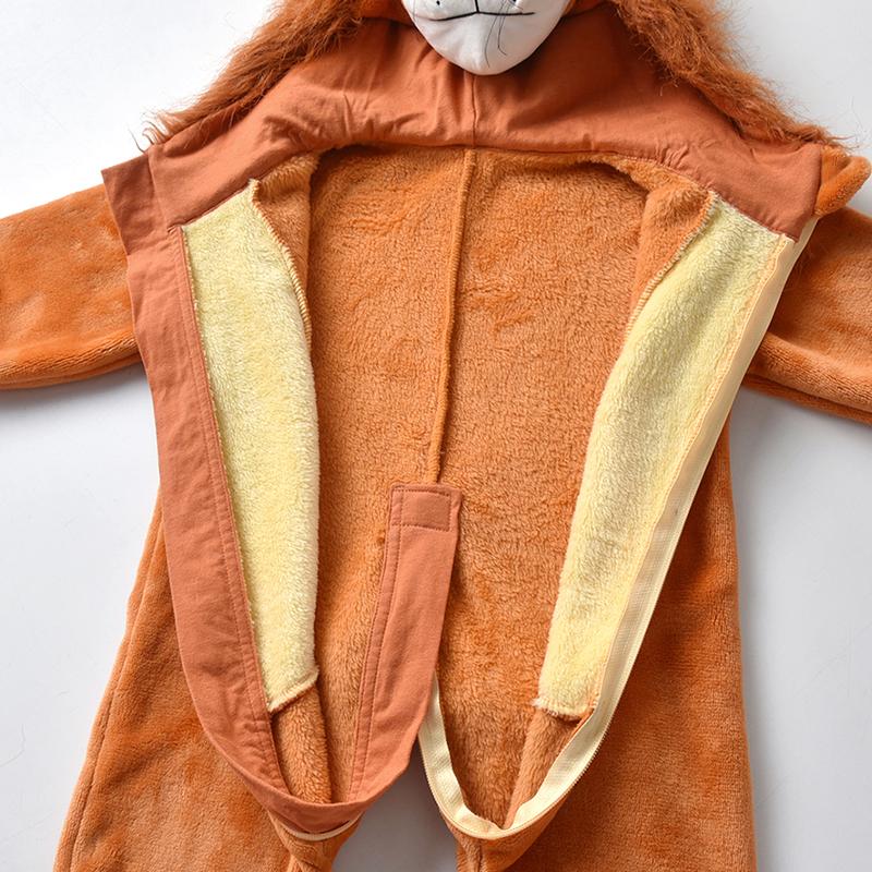 TONWHAR Camel Color Children Lion Costume for Autumn, Beige Lion Baby Romper with hood,  Kids Halloween Christmas Playsuit for Fun, Toddler Adorable Snowsuit