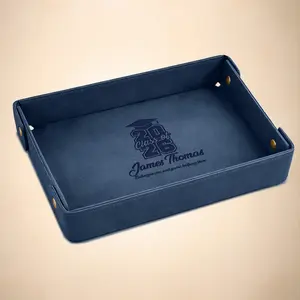 Personalized Graduation Valet Tray – Engraved Leather