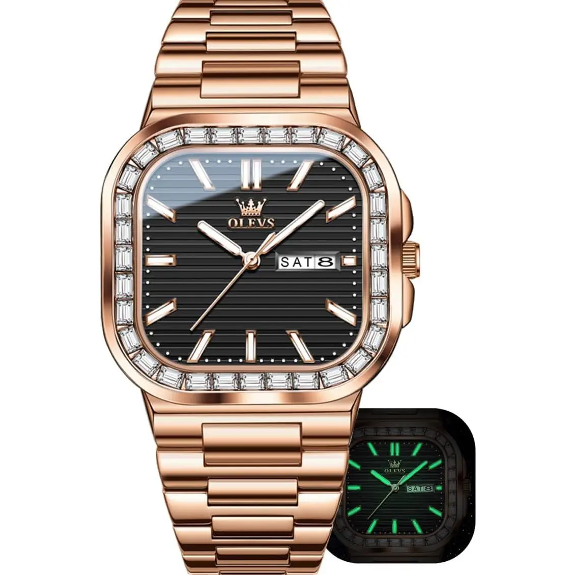 Minimalist Diamond Waterproof Stainless Steel Vintage Waterproof Stainless Steel Quartz Ladies Fashion  main image 2