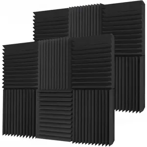 Thick Acoustic  Panels, 12 X 12 X 3 Inch 12 count Broadband Sound Absorbing , Dense Soundproof Padding Tile, Recording Studio  Absorber, Wedges Decorative 3D Wall Ceiling Panel