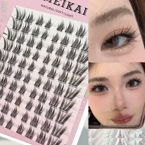 3D Natural Look Anime False Eyelashes Artificial Lashes DIY Eyelash Extension, Individual False Eyelash, Cluster False Eyelashes, 11-13mm Mixed Length for Cosplay Styling, C-Curled, False Eyelashes Extensions