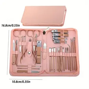 30-Piece Rose Gold Manicure Tool Set - 30-in-1 Nail Clipper Kit with Finger & Toe Nail Clippers, Manicure Tools & Foot Care Tools - for Home & Salon Use