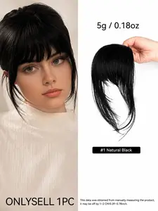 Women's Realistic Face-Framing Bang, Natural Fluffy Design, Suitable for Daily Use & Photography, Secure BB Clip Attachment