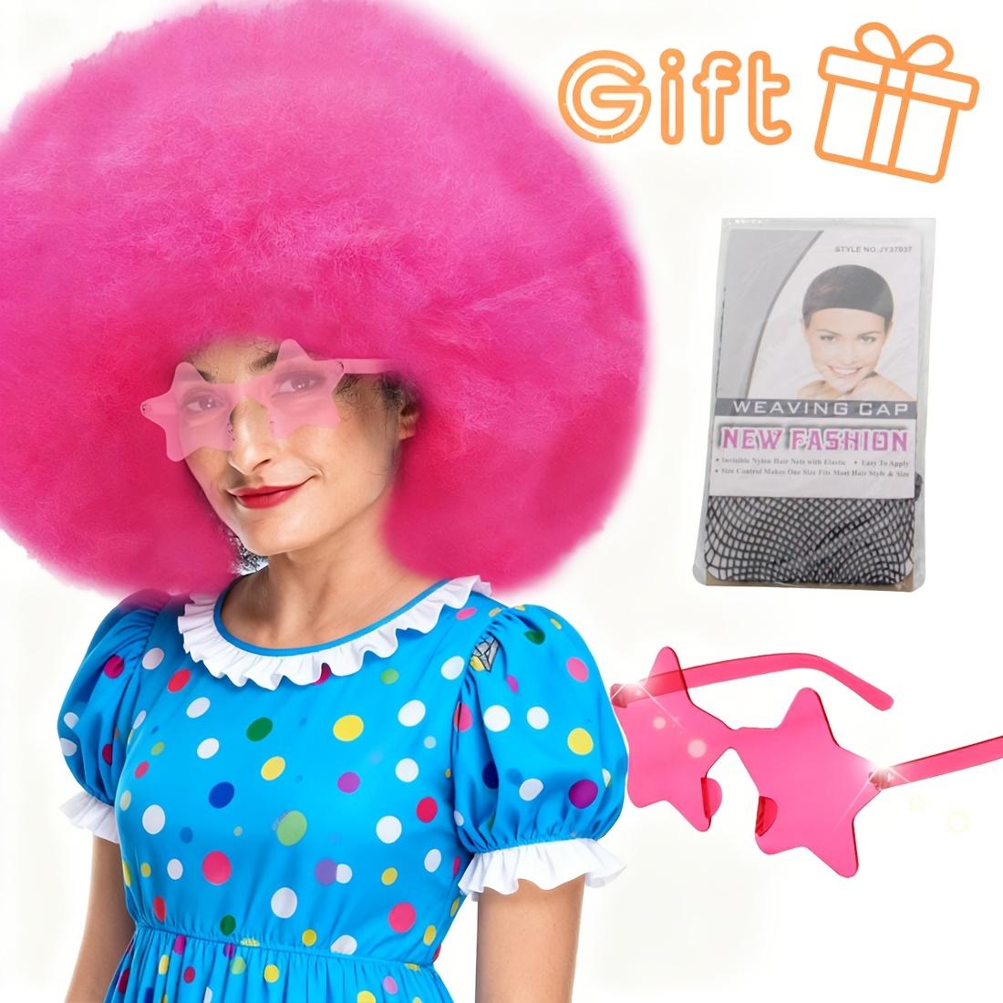 Discount Promotion on Colorful Curly Clown Wigs for Costume Parties, Complete with Funny Glasses And a Hairnet for Fans