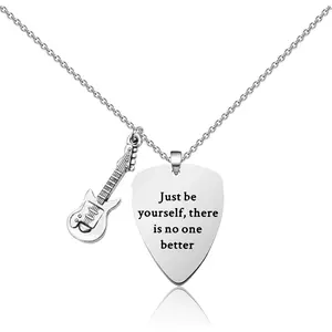 Singer Fans  Guitar Pick Necklace Just Be Yourself There Is No One Better Guitar Lover Necklace Fans