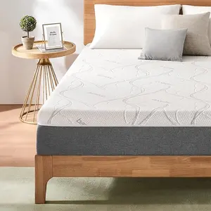 PUZDAZ Gel Memory Foam Mattress 10/12/14in Twin to King Sizes Fiberglass-Free Washable Bamboo Cover in a Box Cool Sleep Pressure Relief CertiPUR-US Certified