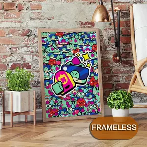 Stars Brawls Poster Music Album Modern Art 2D Poster, Suitable For Bedroom Living Room Decor. Vibrant Colors, Clear Images Ideal For Home Office Decor.