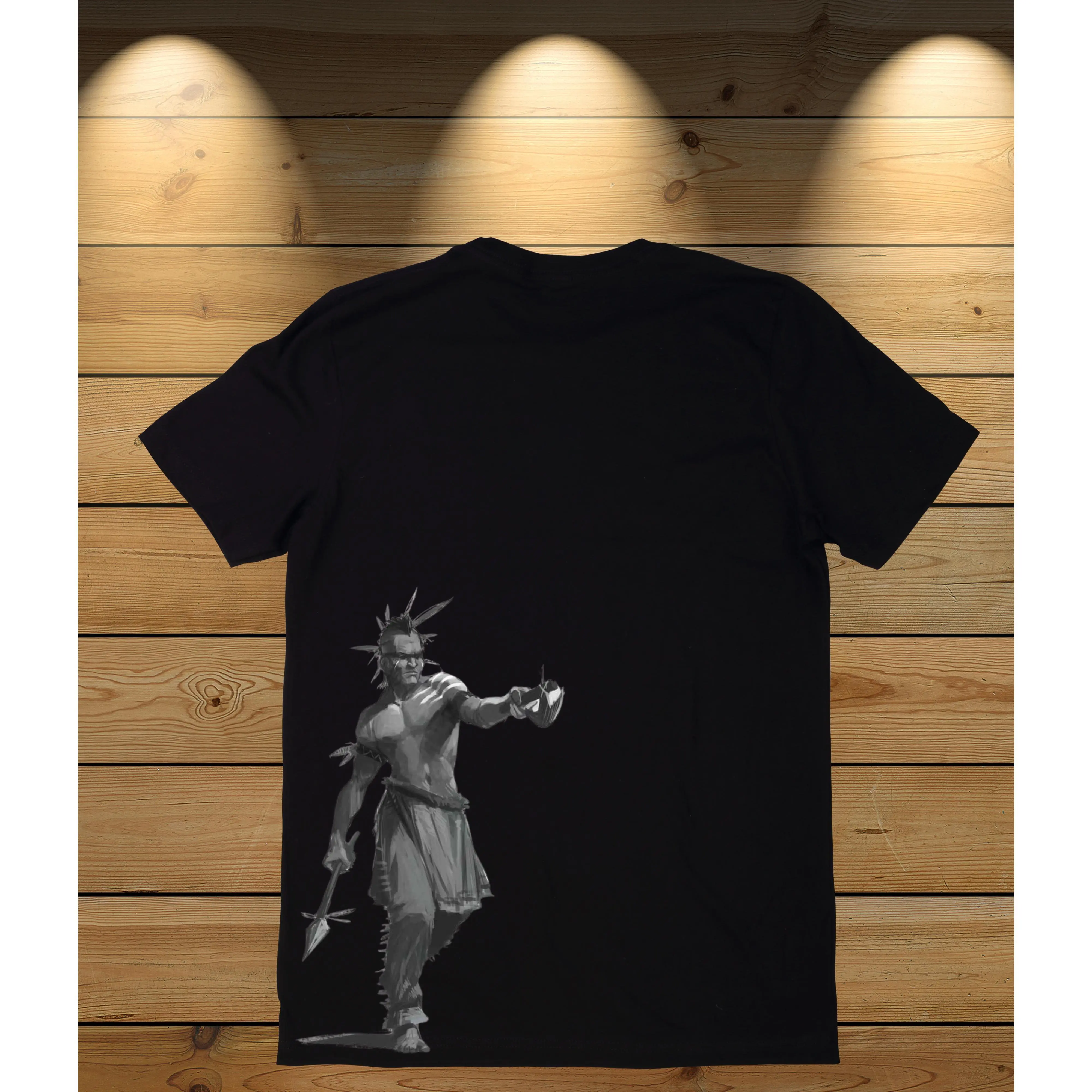 Warrior T-shirt Cotton Menswear Soft Top Breathable Clothing Stylish Underwear