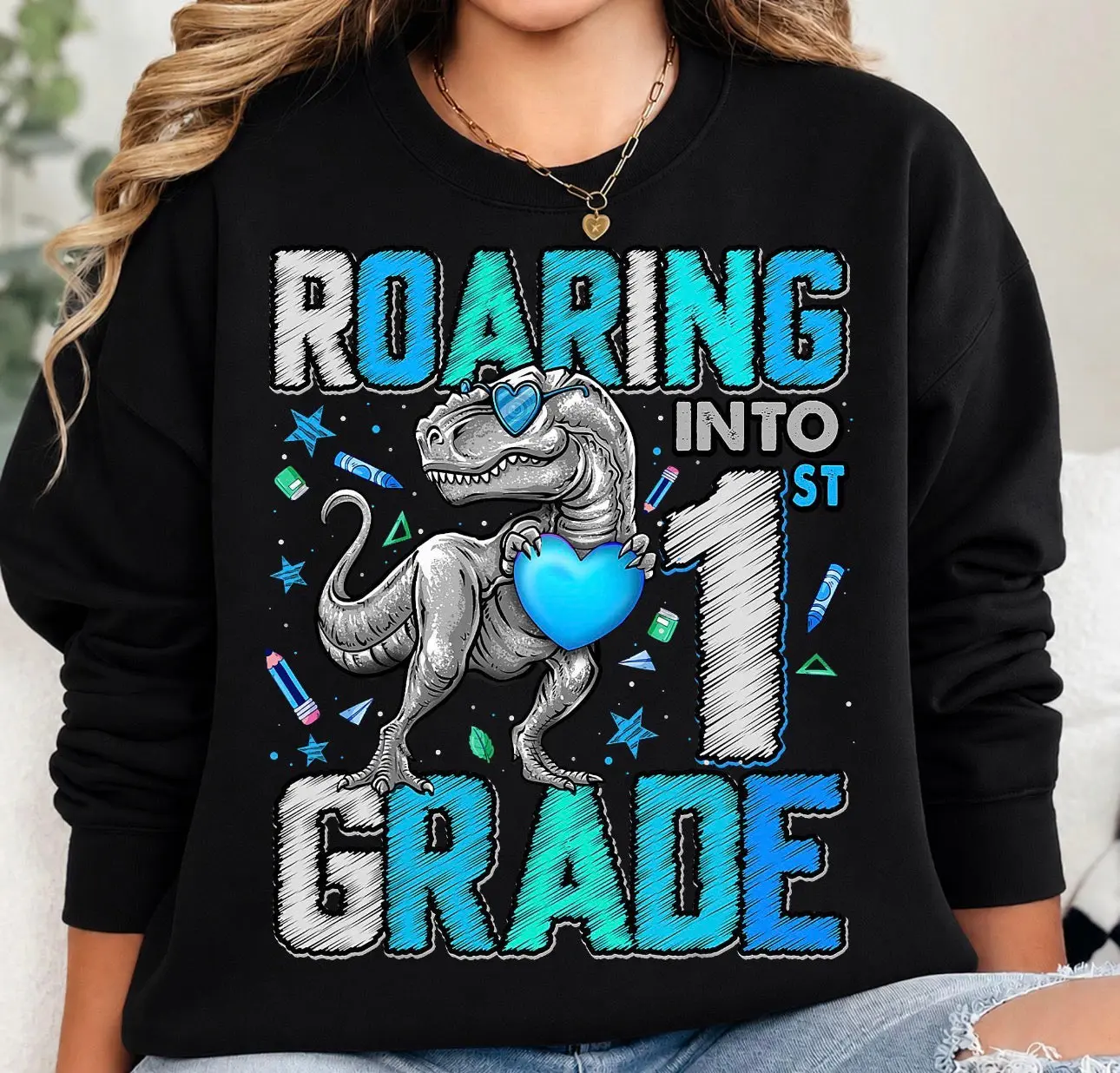 ROARING INTO FIRST GRADE DTF TRANSFER