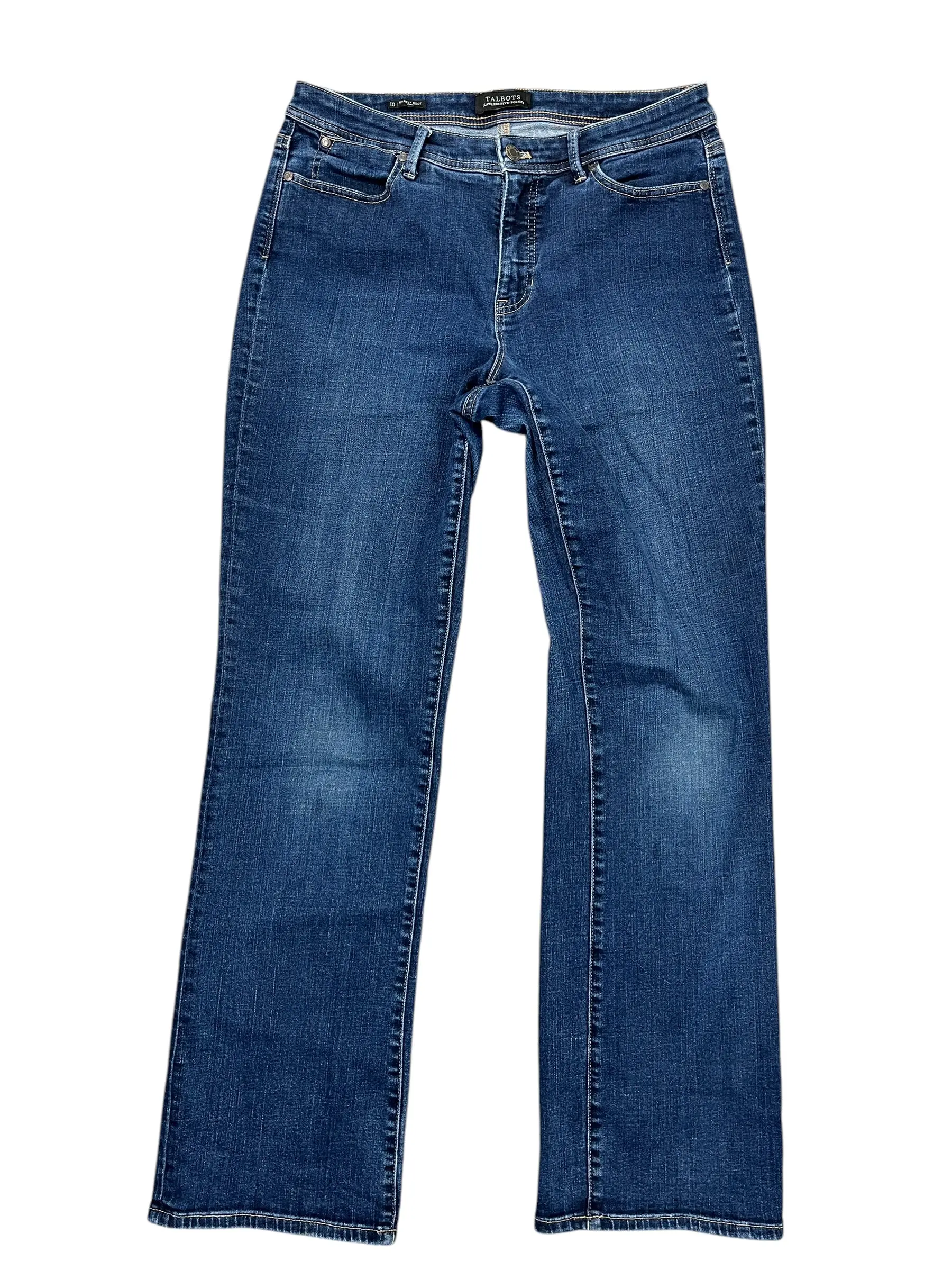 Jeans Boot Cut By Talbots In Blue Denim, Size:10