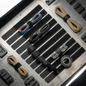 Cable Organizer Straps Kit, Multi-Size Reusable Wire Management Ties, Eco-Friendly Heavy Duty Non-Slip Cord Holders for Home Office Garage, Anti-Tangle Cable Storage Solution, Easy Fastening Tool