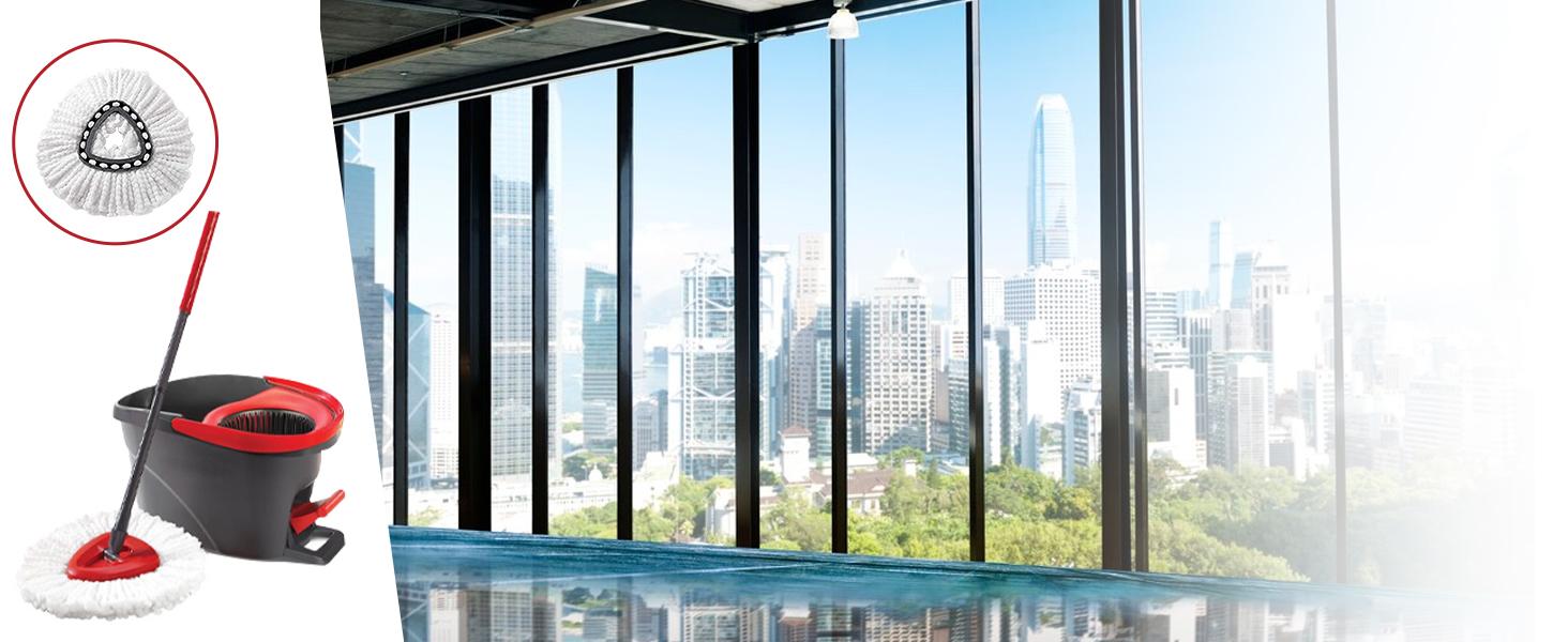 3Pcs Spin Mop Replacement Heads, White Large 360° Easy Wring Spin Mop Head 100% Microfiber Refill, Easy Cleaning Spin Mop Head, Deep Clean, Machine Washable for Easy House Cleaning Floor Mopping