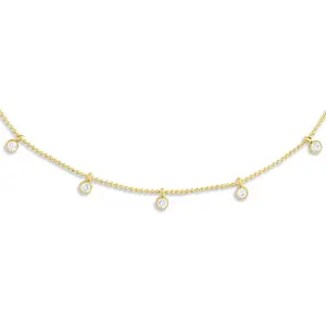 Layered Crystal Sprinkle Necklace – Dainty, Trendy & Perfect for Stacking!  #JewelryTrends #MinimalistStyle #LayeredNecklace