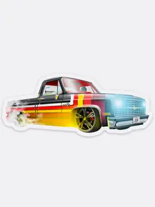 Auto World JCar Diecast Exclusive 1981 Chevy C10 Cheyenne Pick-Up Truck Diecut Sticker